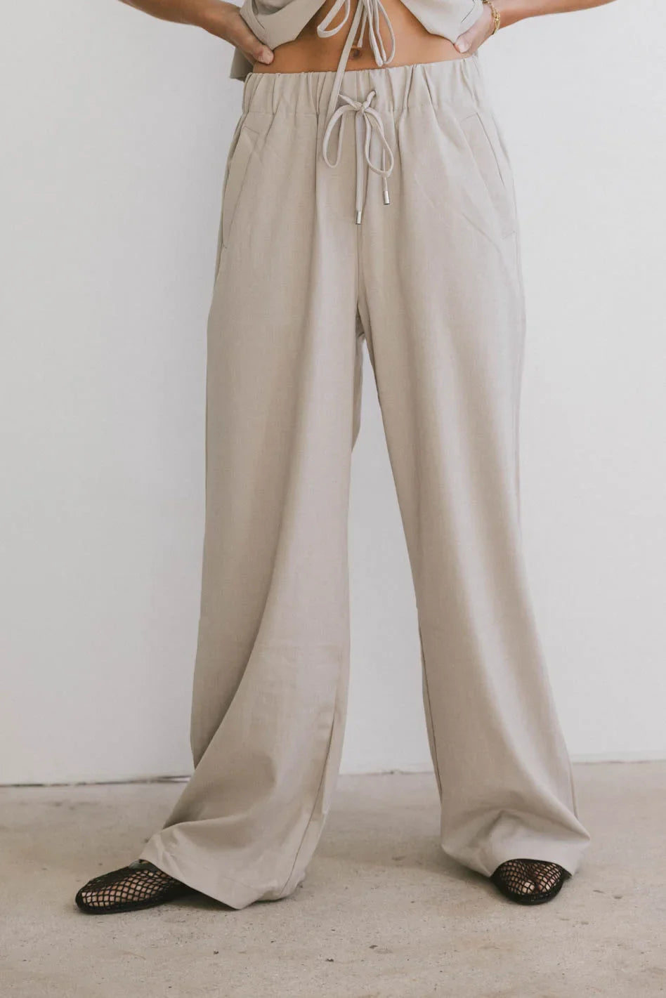 Eslyn Baggy Pants in Taupe - FINAL SALE