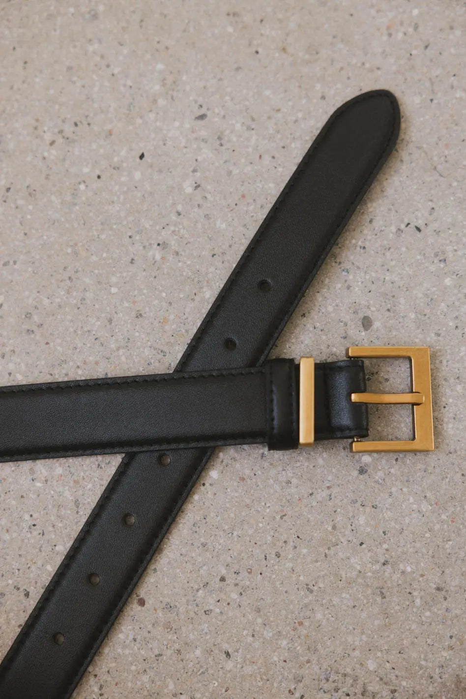 Siena Leather Belt in Gold