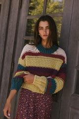 Tennyson Striped Sweater in Green - FINAL SALE