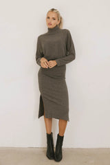 Ulrich Sweater Dress in Charcoal