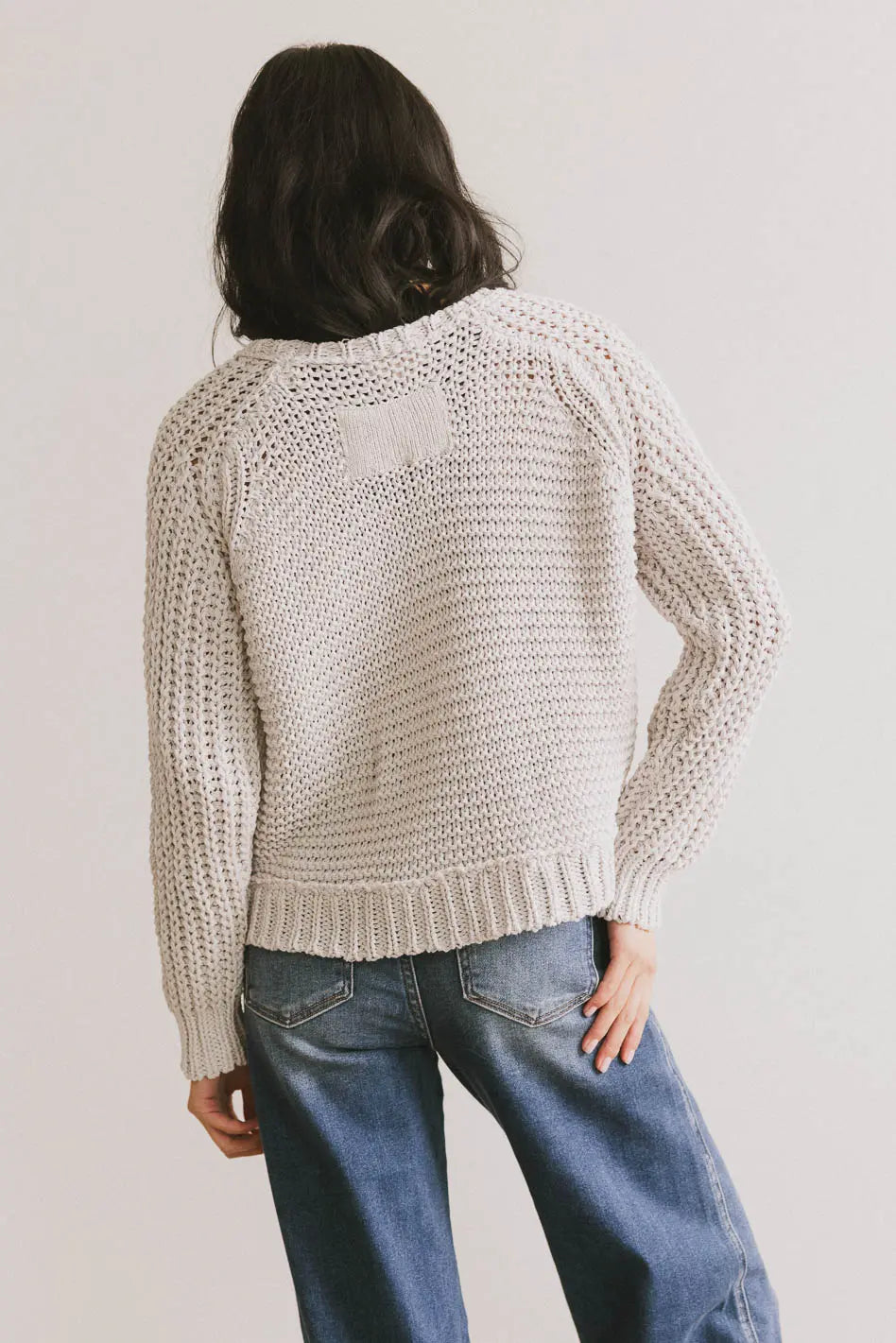 Juniper Textured Sweater in Grey