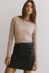 Della Shimmer Top in Mauve - FINAL SALE