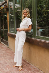 Benji Cotton Gauze Pants in Ecru - FINAL SALE