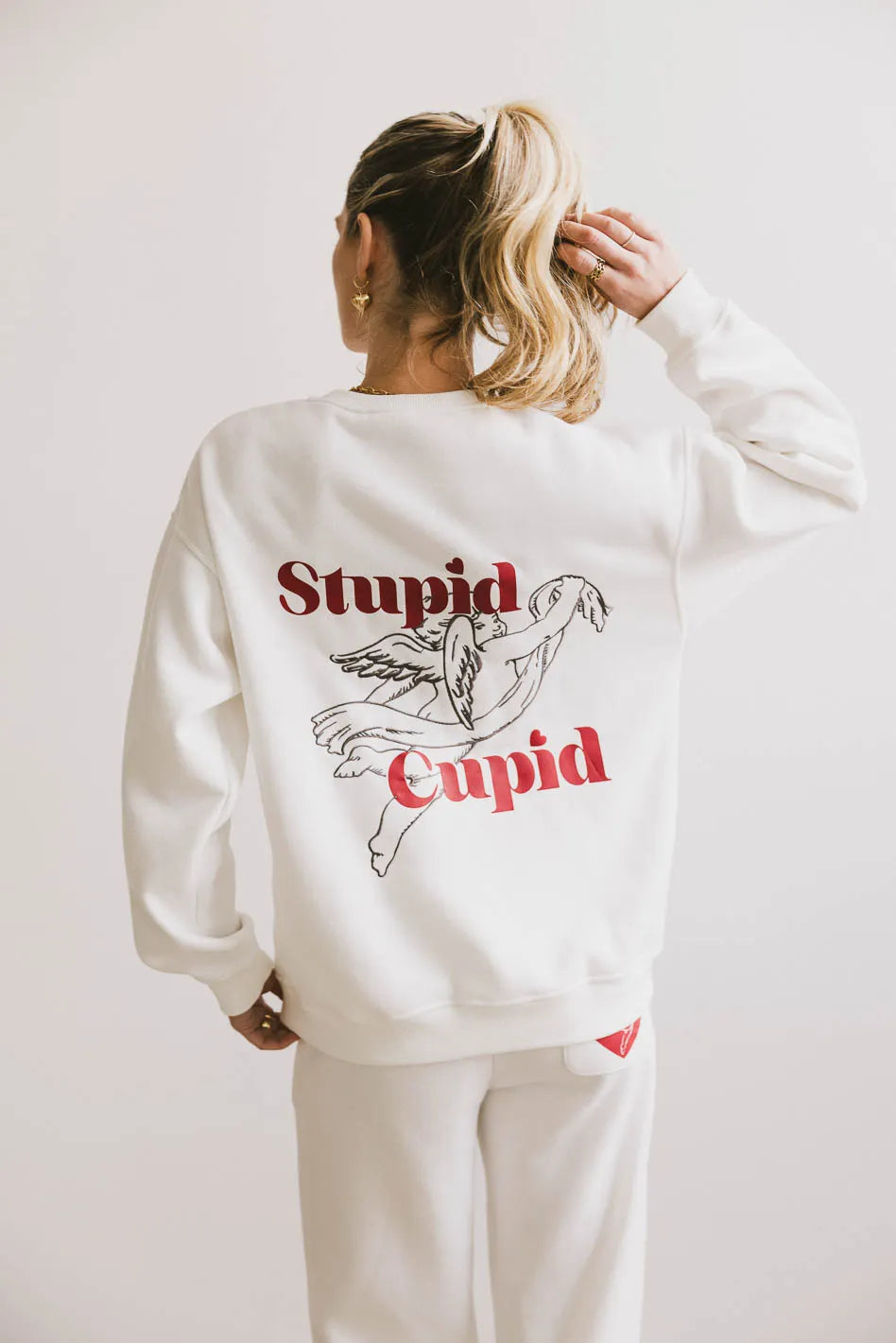 Stupid Cupid Crew Neck Sweater