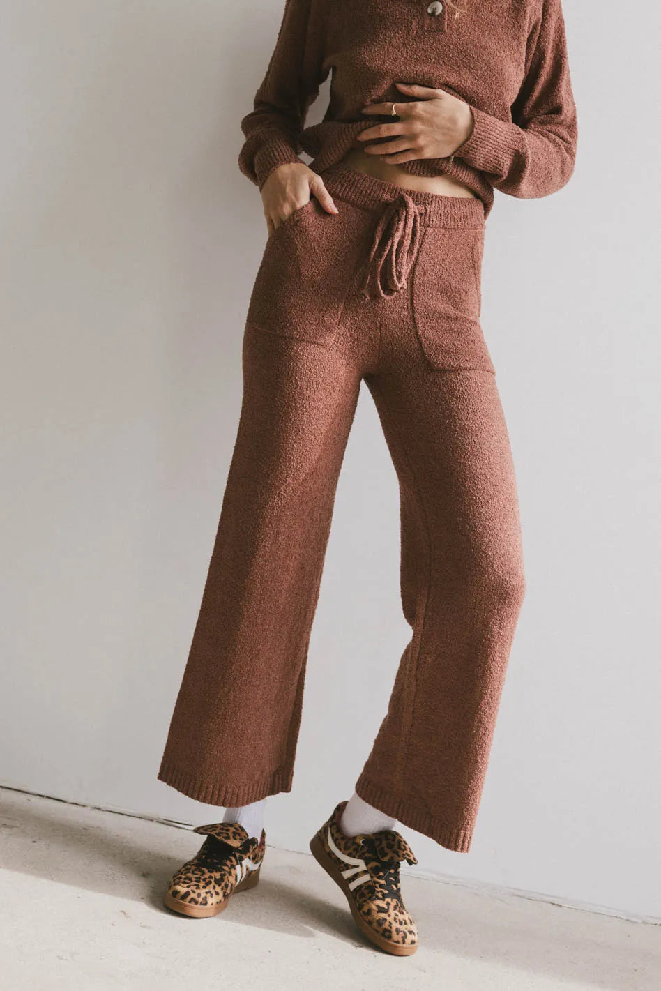 Breck Knit Pants in Brick