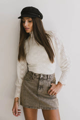 Dane Acid Wash Denim Skirt - FINAL SALE