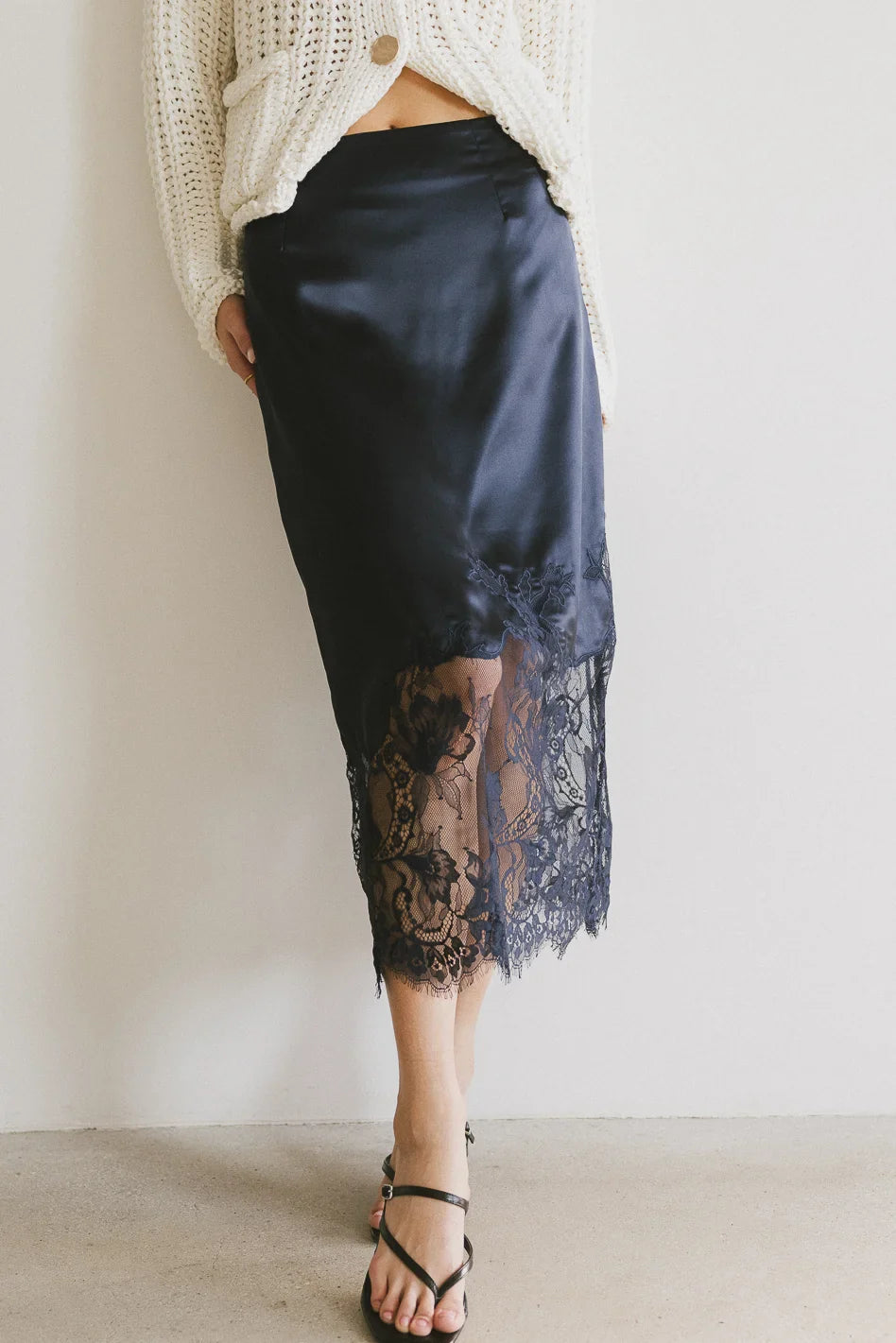 Frankie Asymmetrical Skirt in Navy