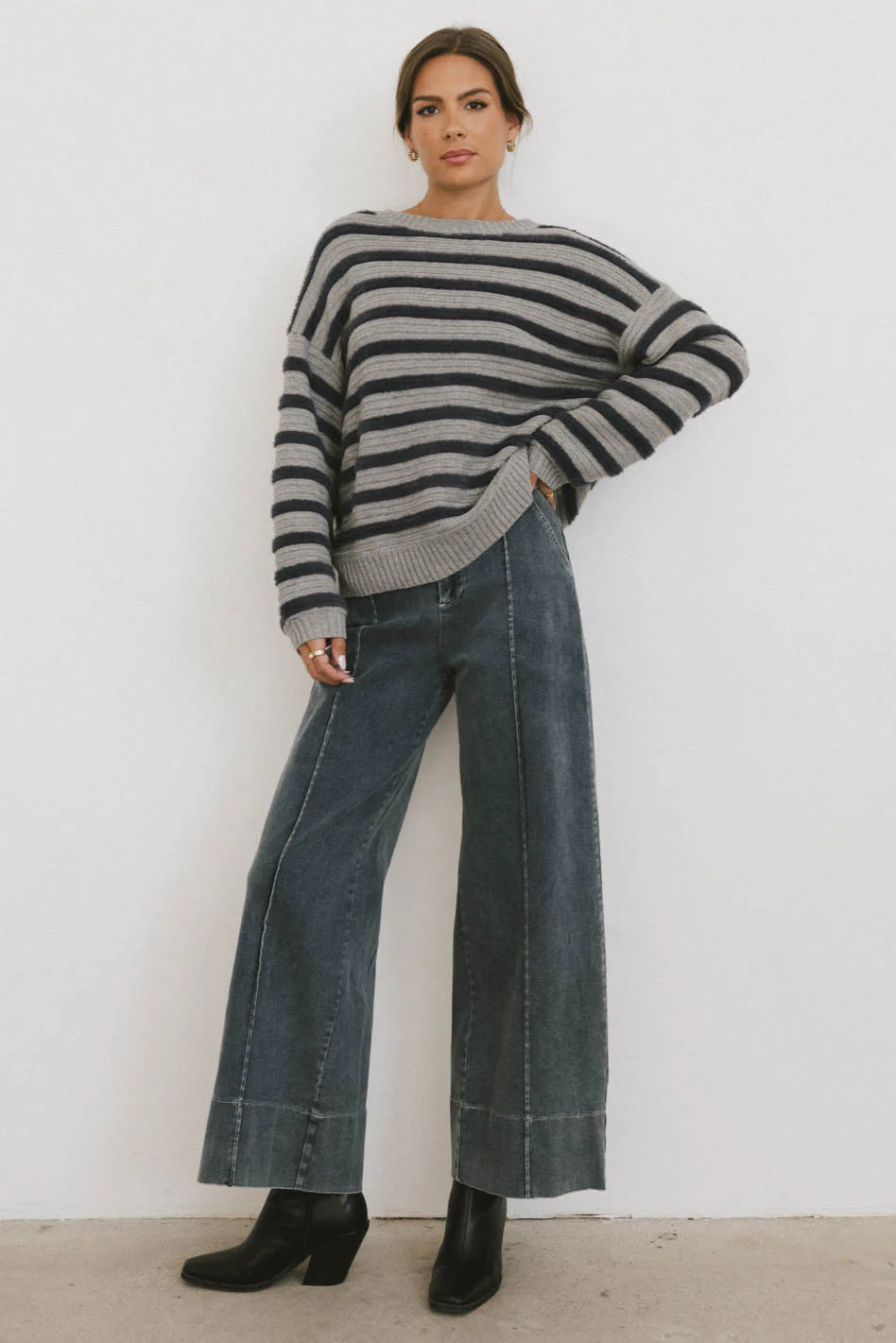 Emmaline Wide Leg Jeans in Dark Wash