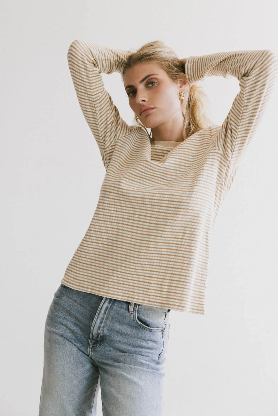 August Striped Ribbed Top - FINAL SALE