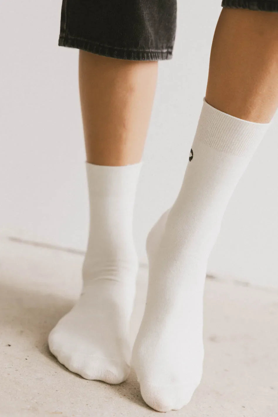 Clarissa Bow Socks in White