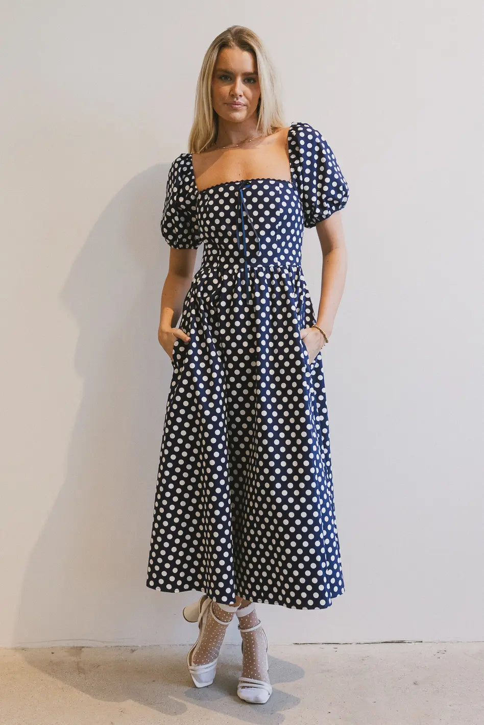 Katerina Polka Dot Midi Dress