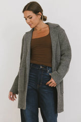 Micha Knitted Cardigan in Charcoal