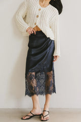 Frankie Asymmetrical Skirt in Navy