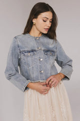 Marlowe Cropped Denim Jacket