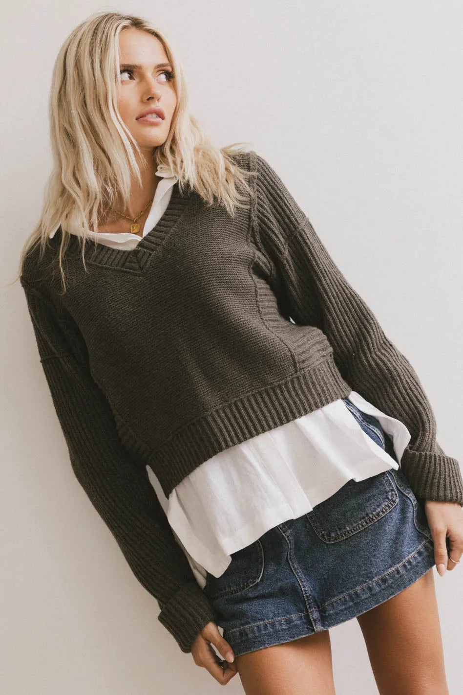 Serena Knit Sweater in Olive - FINAL SALE