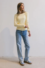 Annalise Knit Top in Yellow