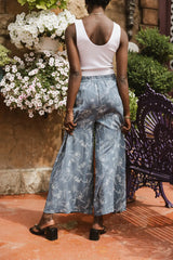 Tallulah Floral Pants in Blue - FINAL SALE