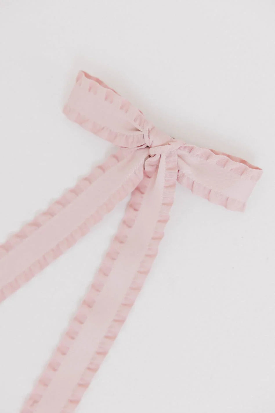 Long Tail Bow Hair Clip in Pink