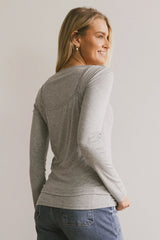 Annalise Knit Top in Grey