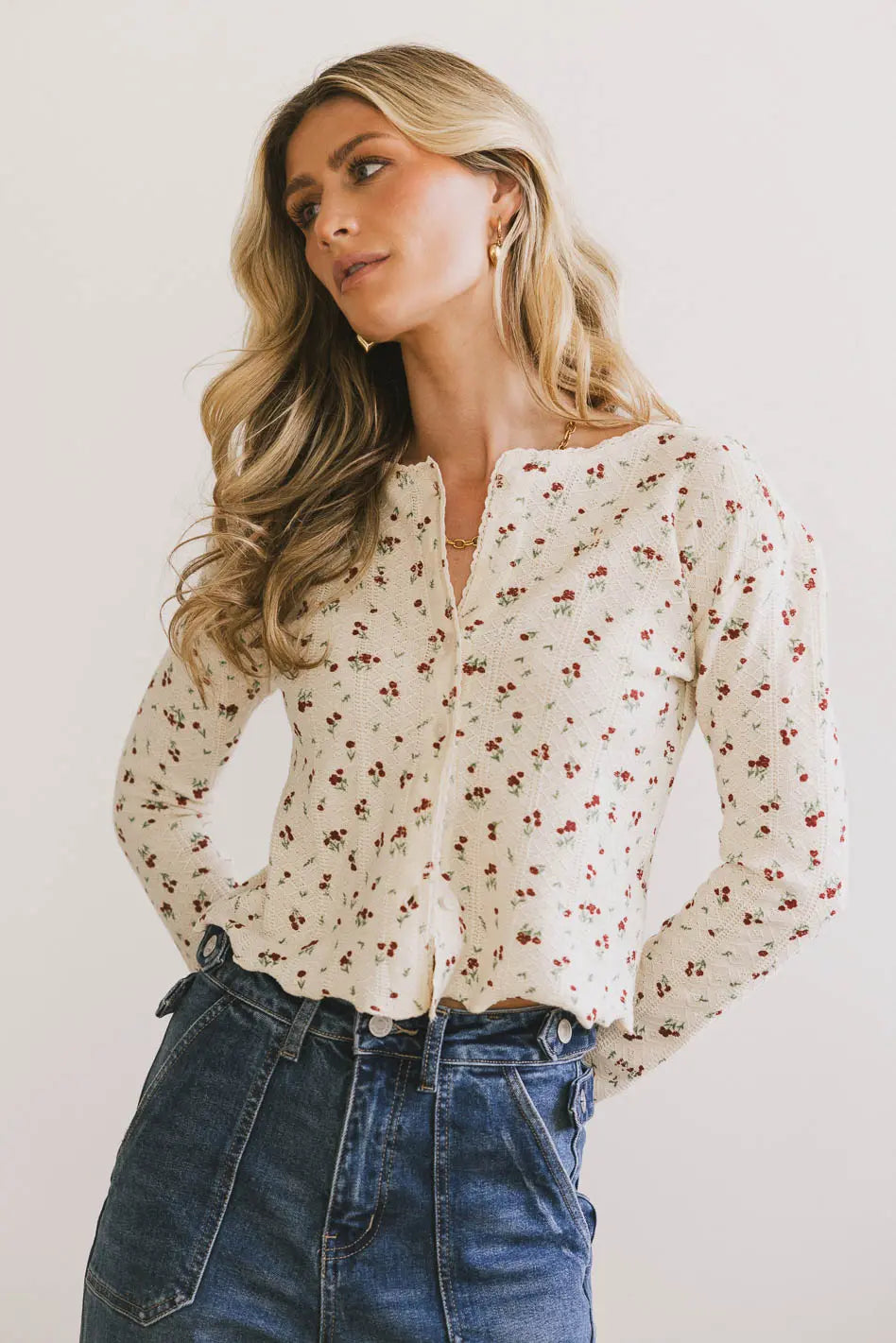 Karrie Floral Knit Cardigan