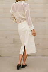 Damon Cargo Skirt in Oatmeal