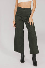 Aspen Wide Leg Pants in Hunter Green