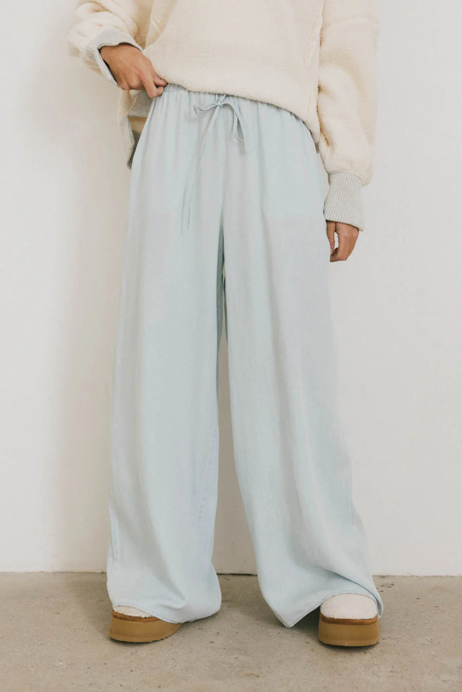 Luisa Wide Leg Pants in Blue