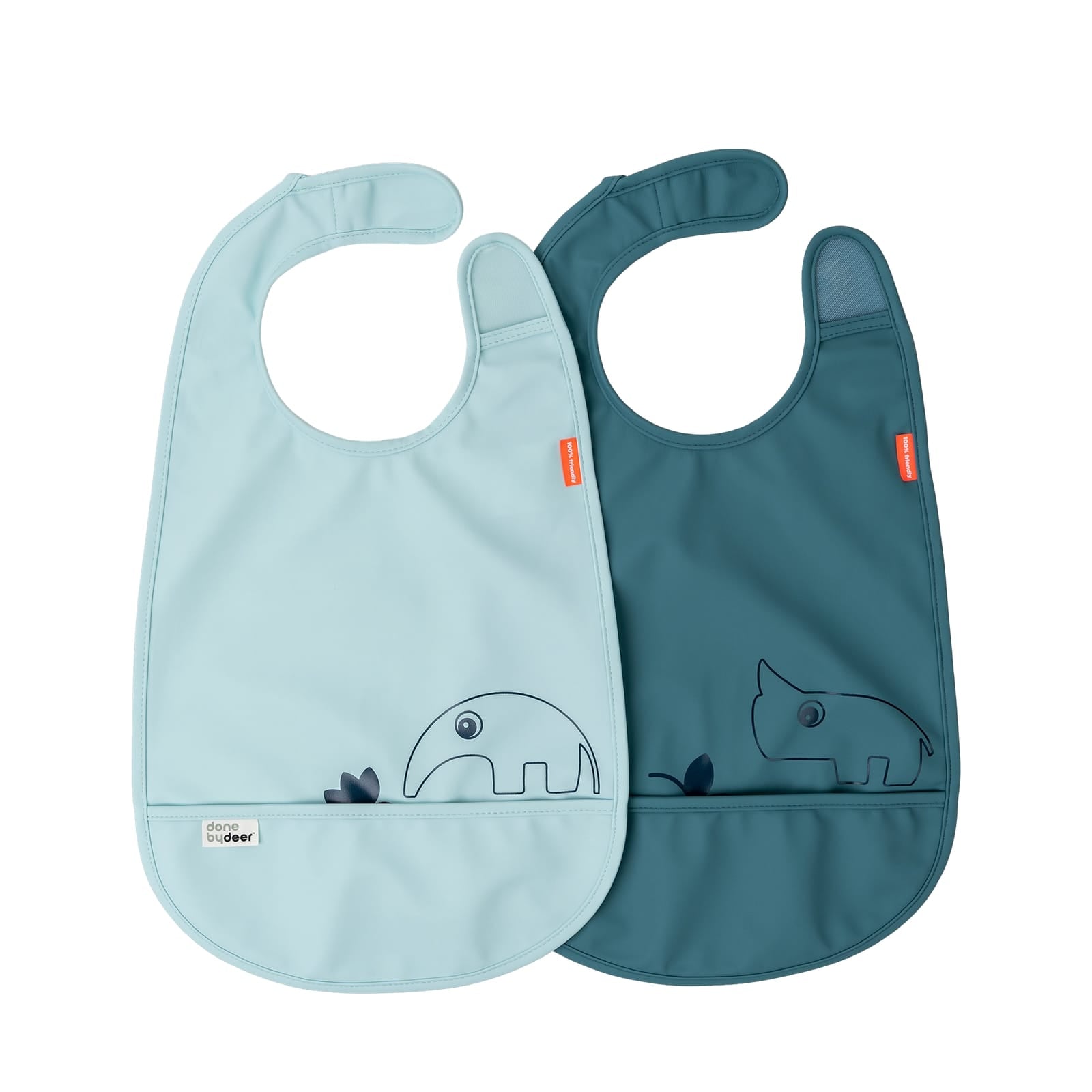 Bib 2 Pack – Deer Friends Blue