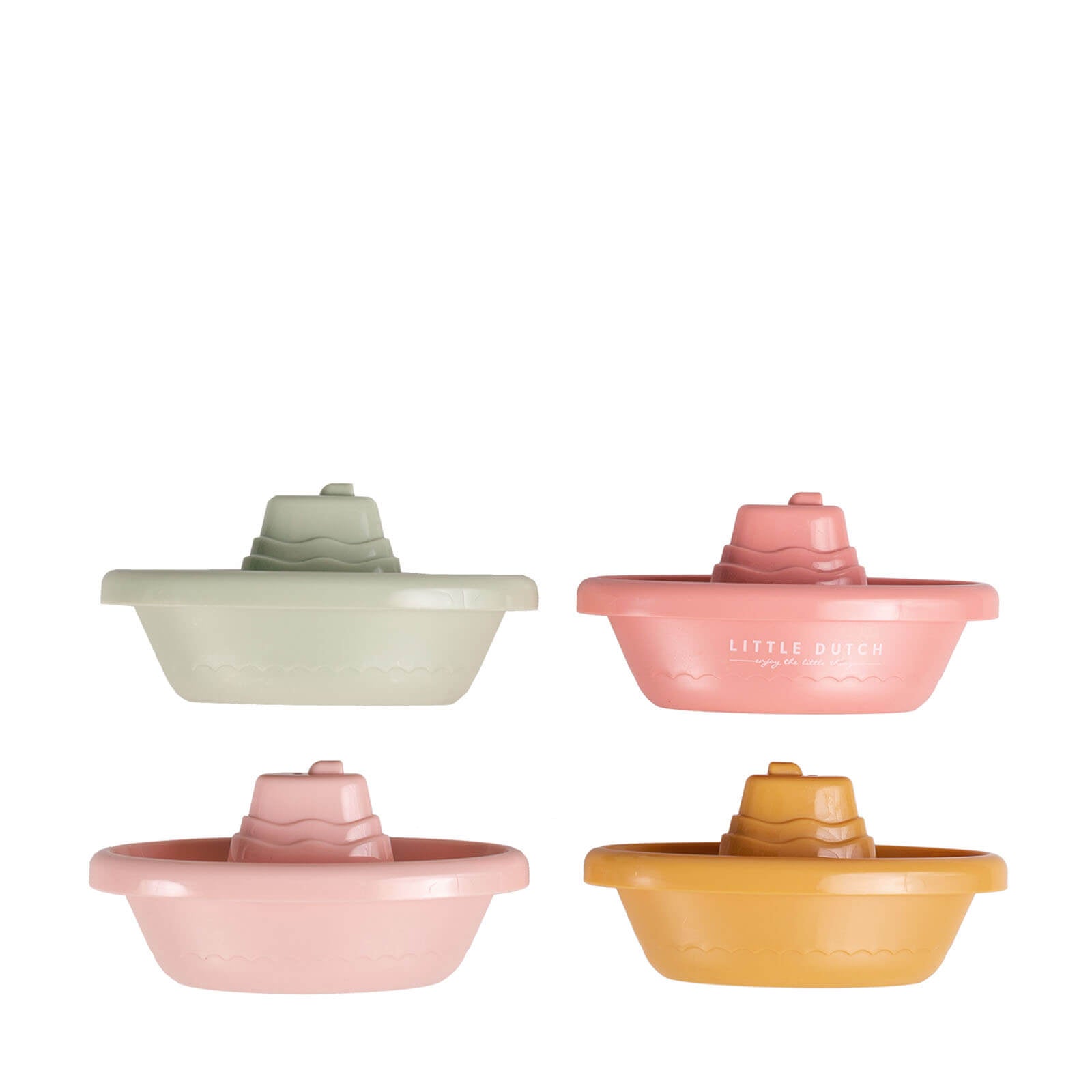 Stackable Bath Boats Pink