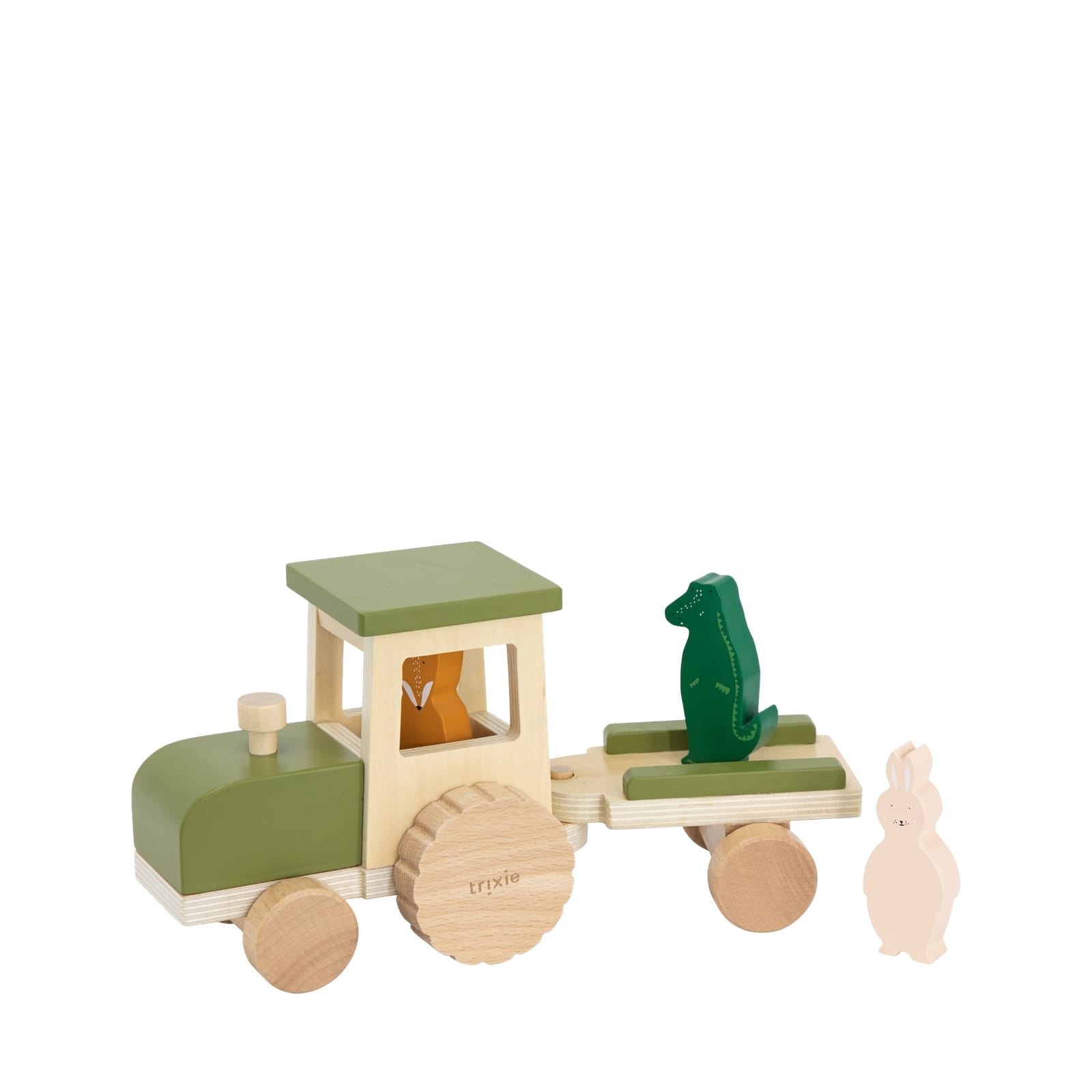 Wooden Tractor With Trailer