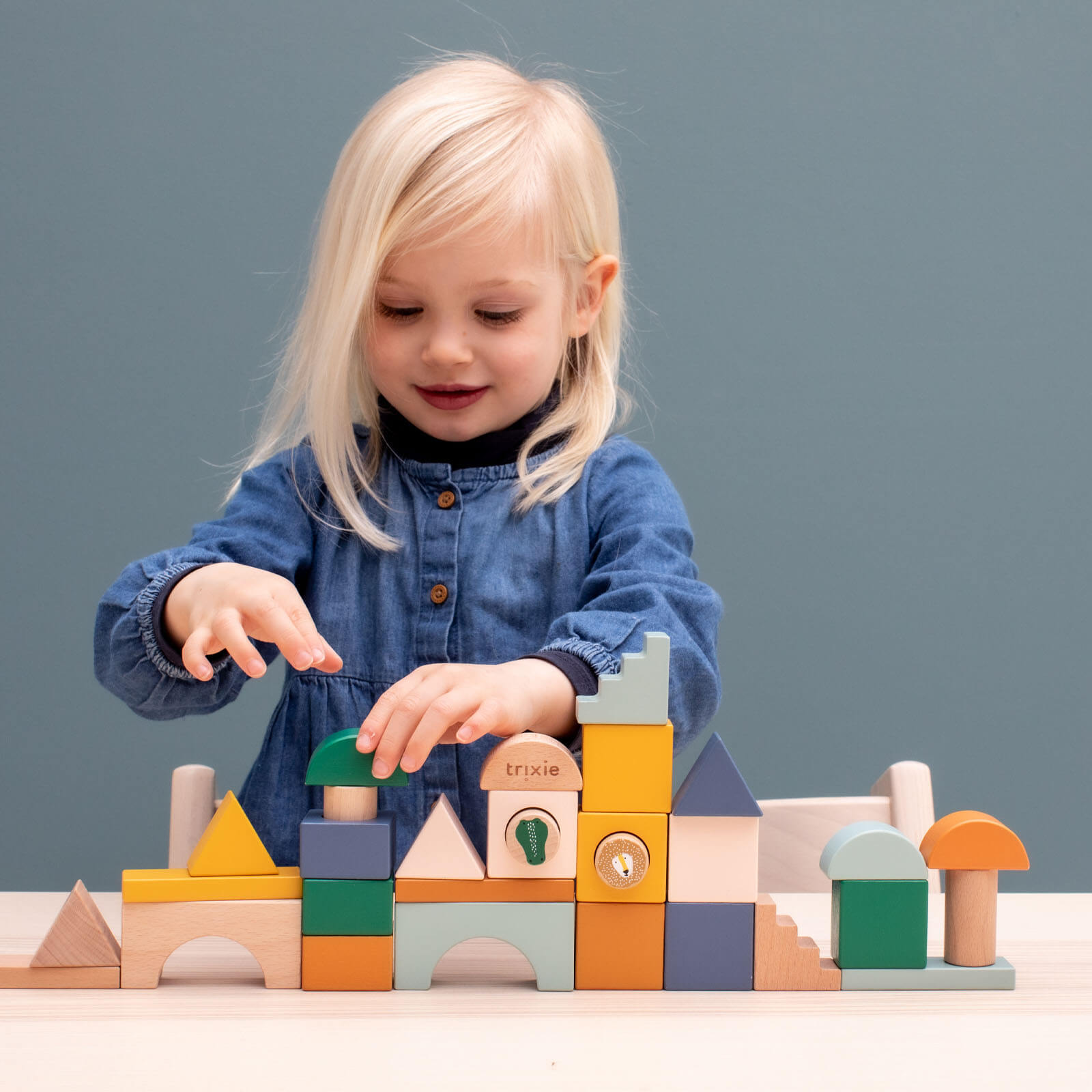 Wooden Stacking Block City – 31 Pieces