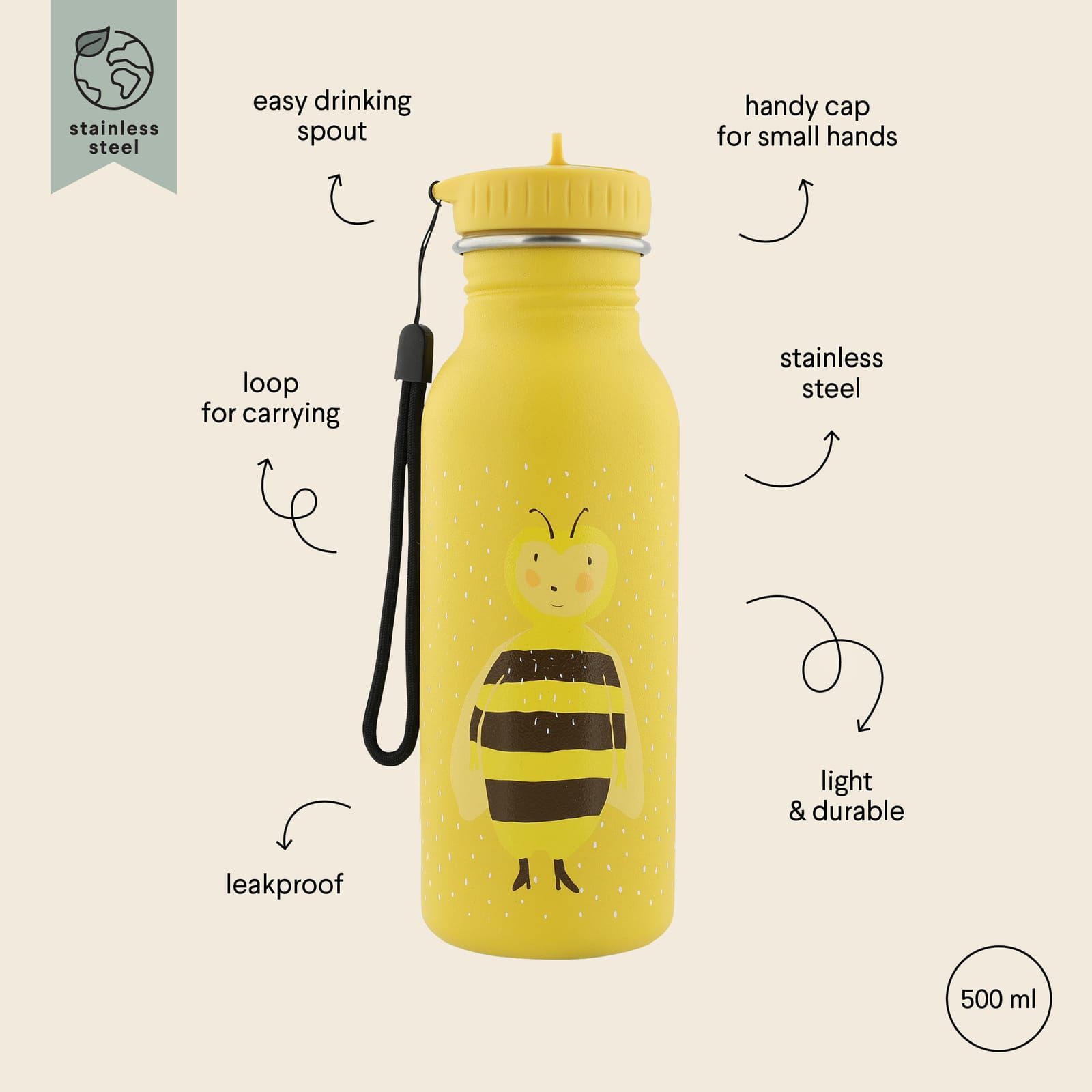 Water Bottle 500ml – Mrs Bumblebee