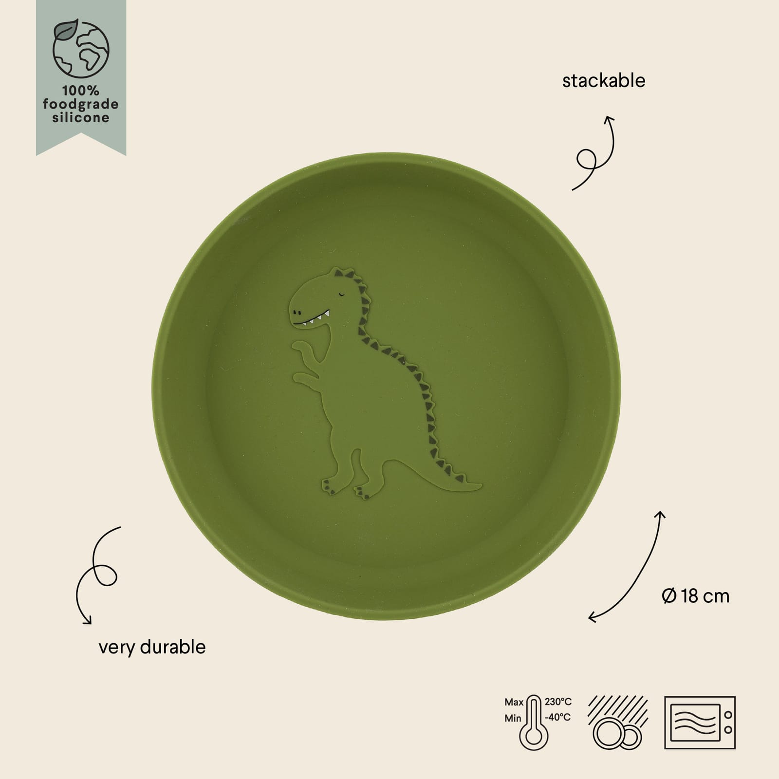 Silicone Plate – Mr Dino