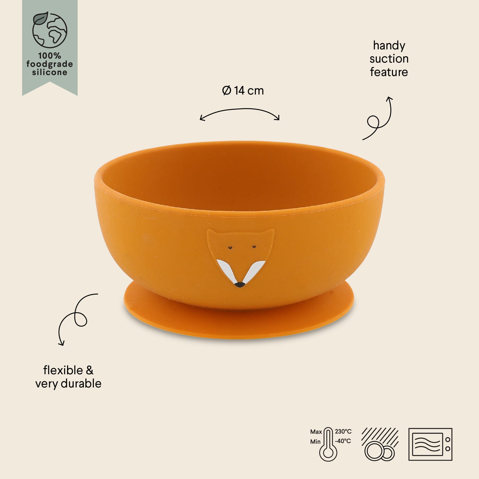 Silicone Bowl with Suction – Mr Fox