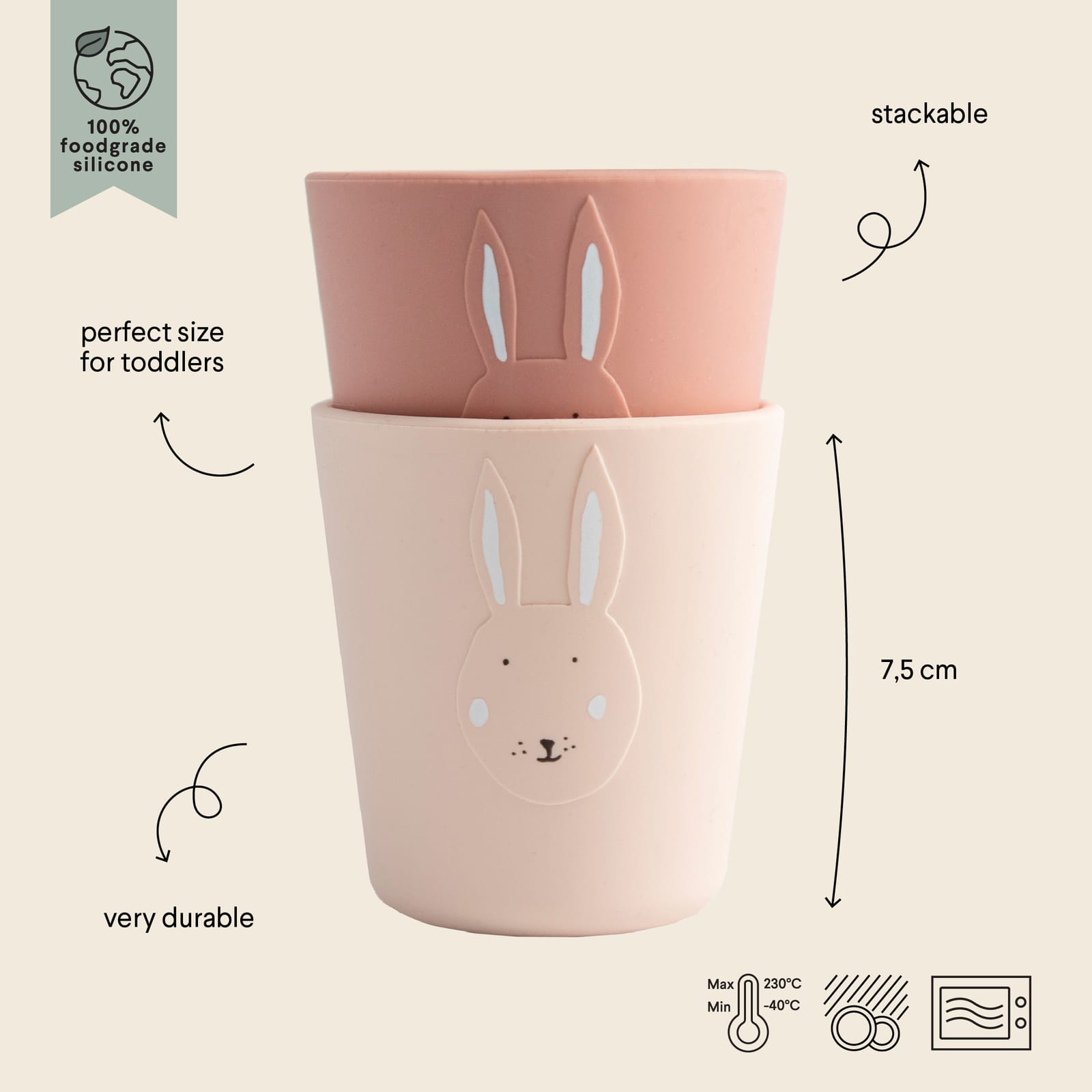 Silicone Cup 2-Pack – Mrs Rabbit