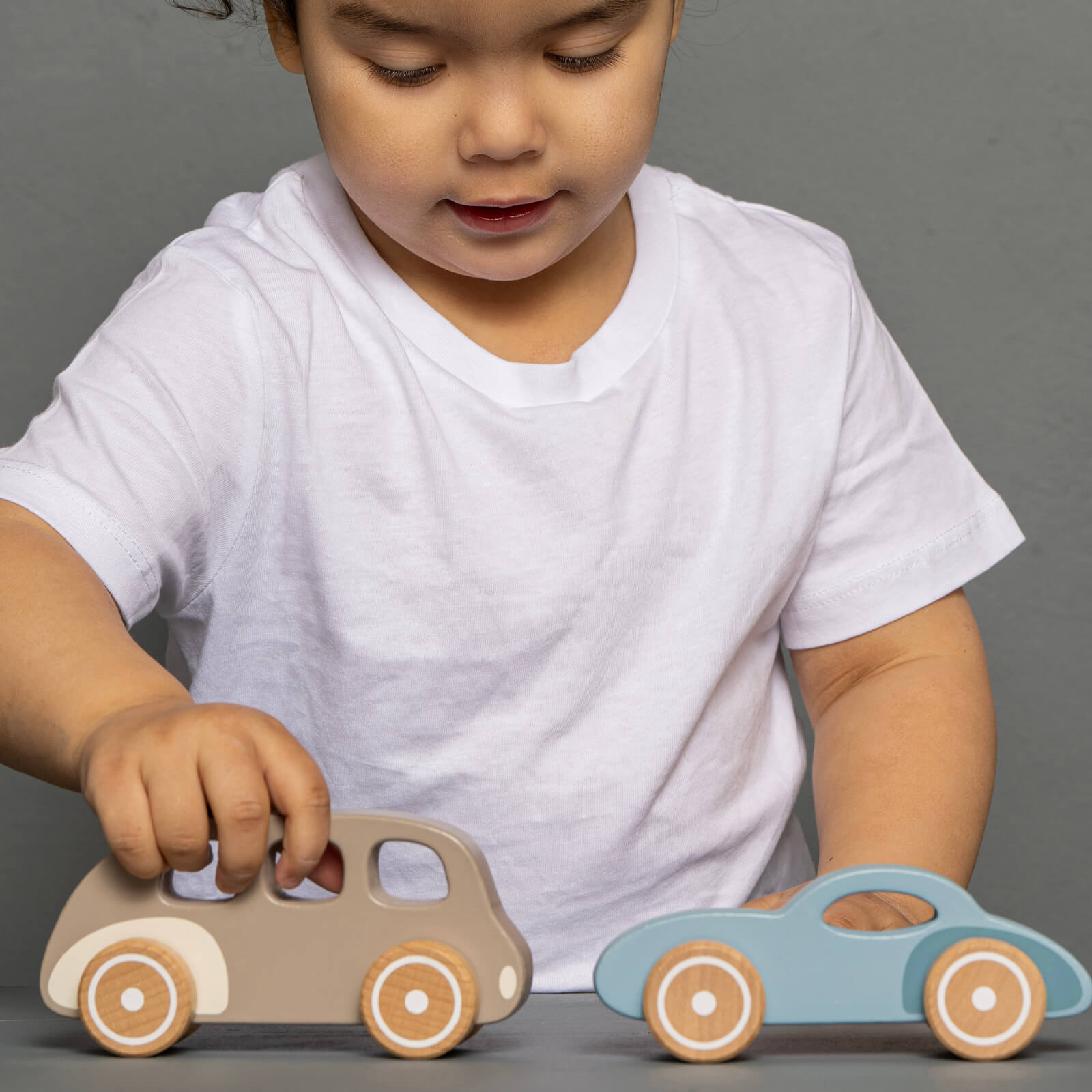 Wooden Push Retro Sports Car