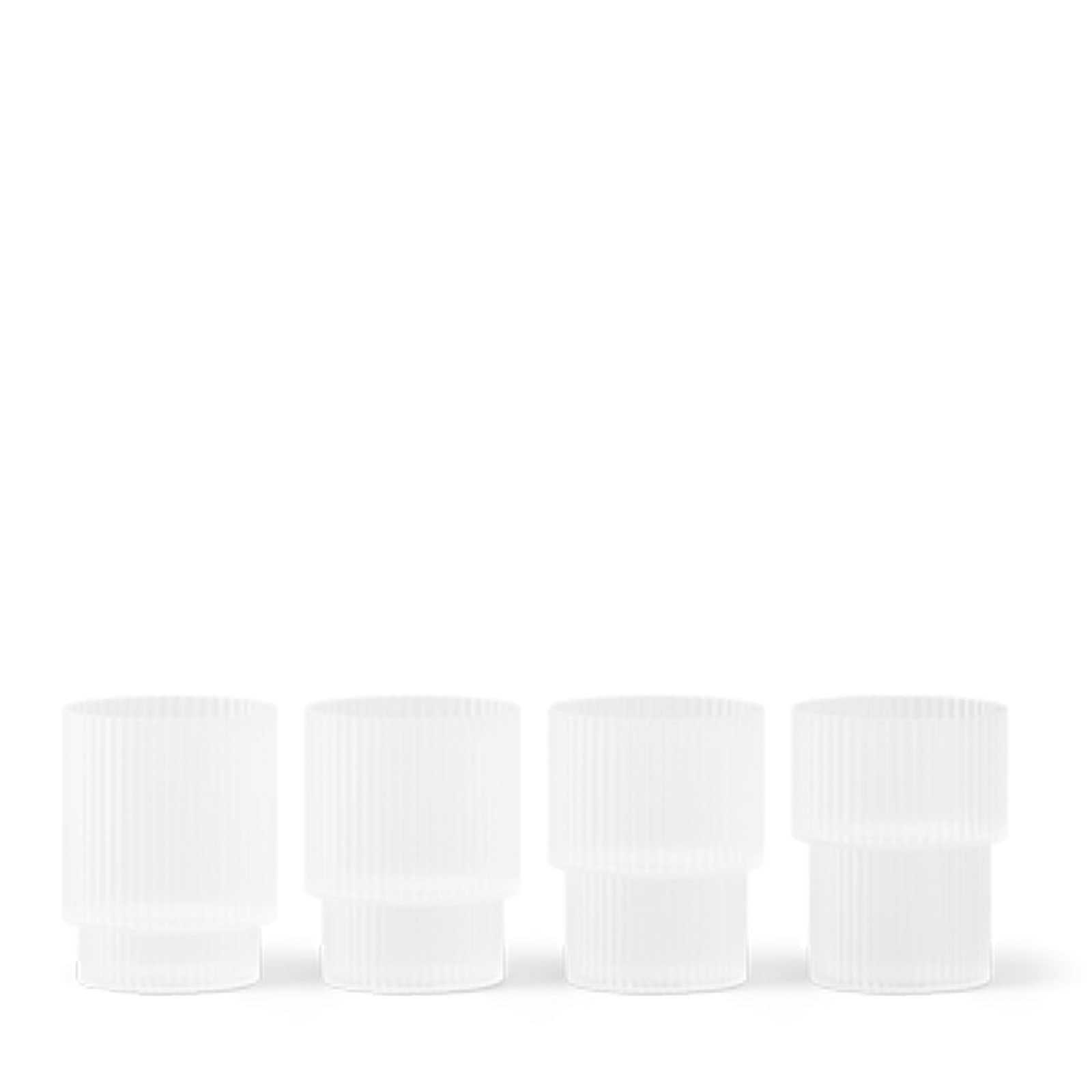 Ripple Small Glasses – Set of 4 – Frosted