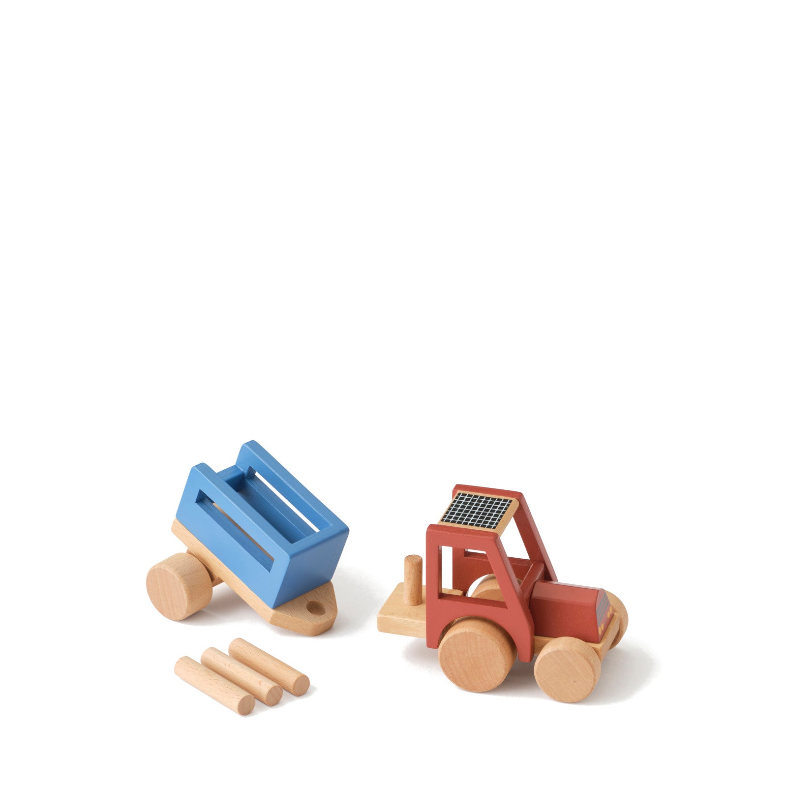 Aiden Wooden Tractor and Trailer