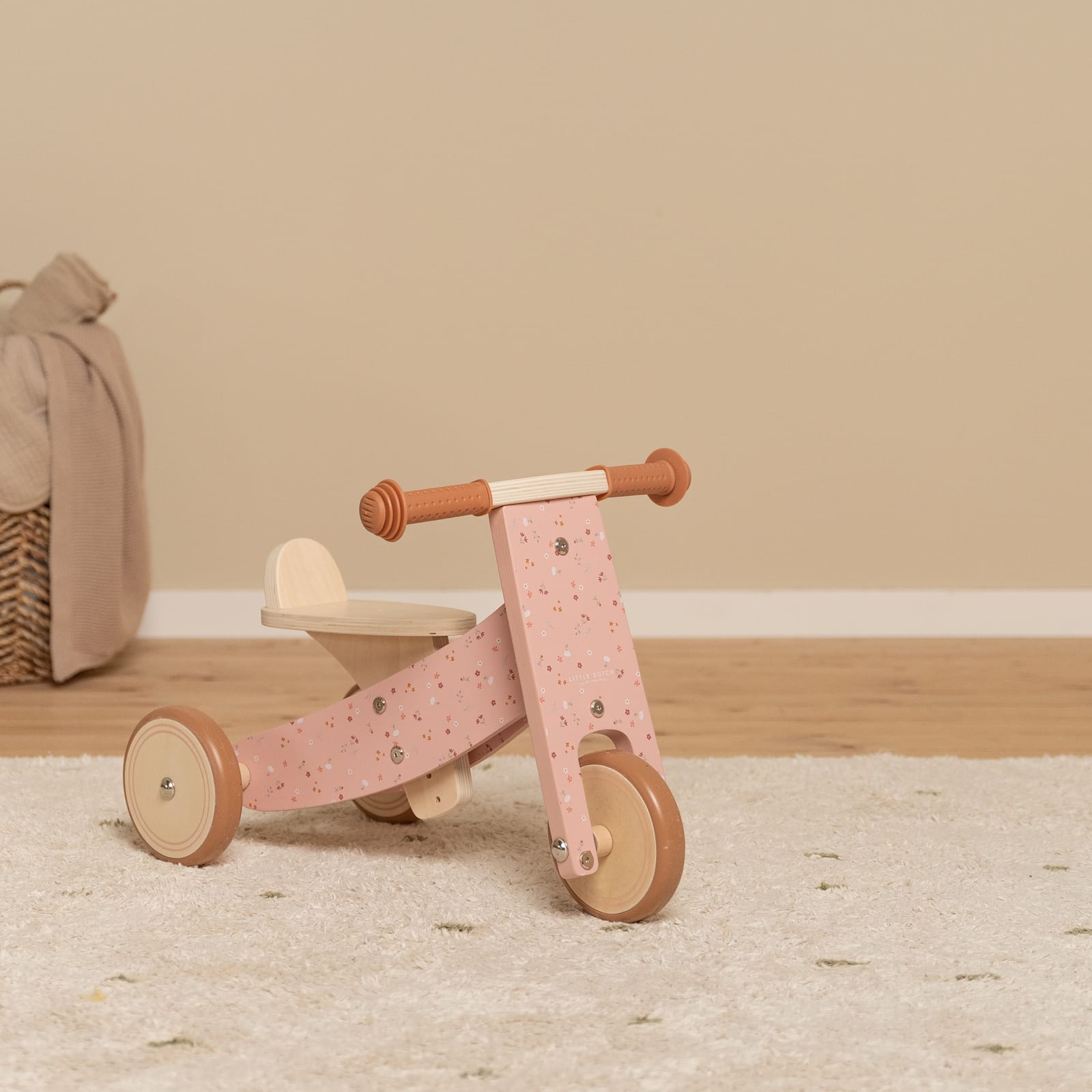 Wooden Tricycle – Pink Flower