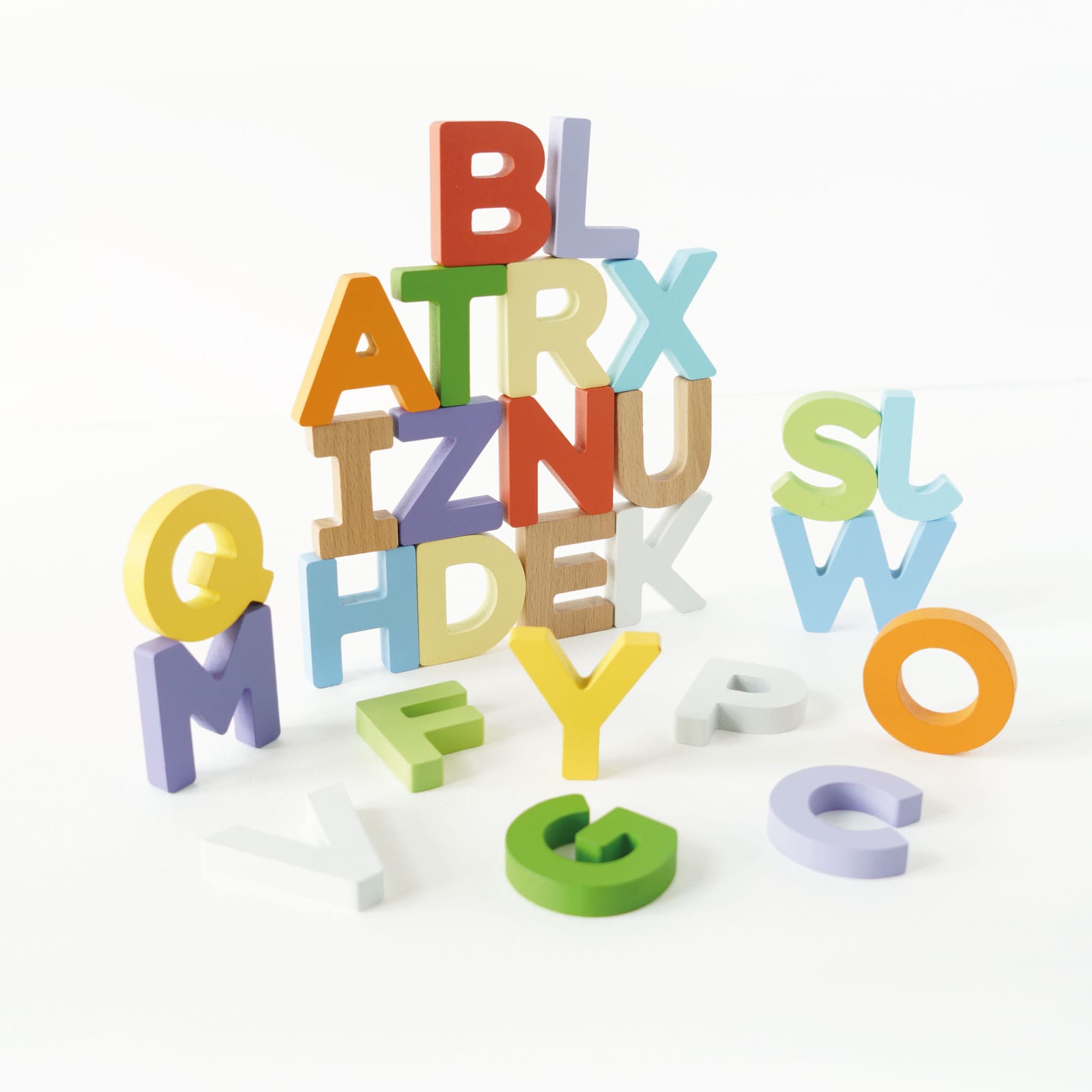 Wooden Alphabet Set and Bag – 60 Letters