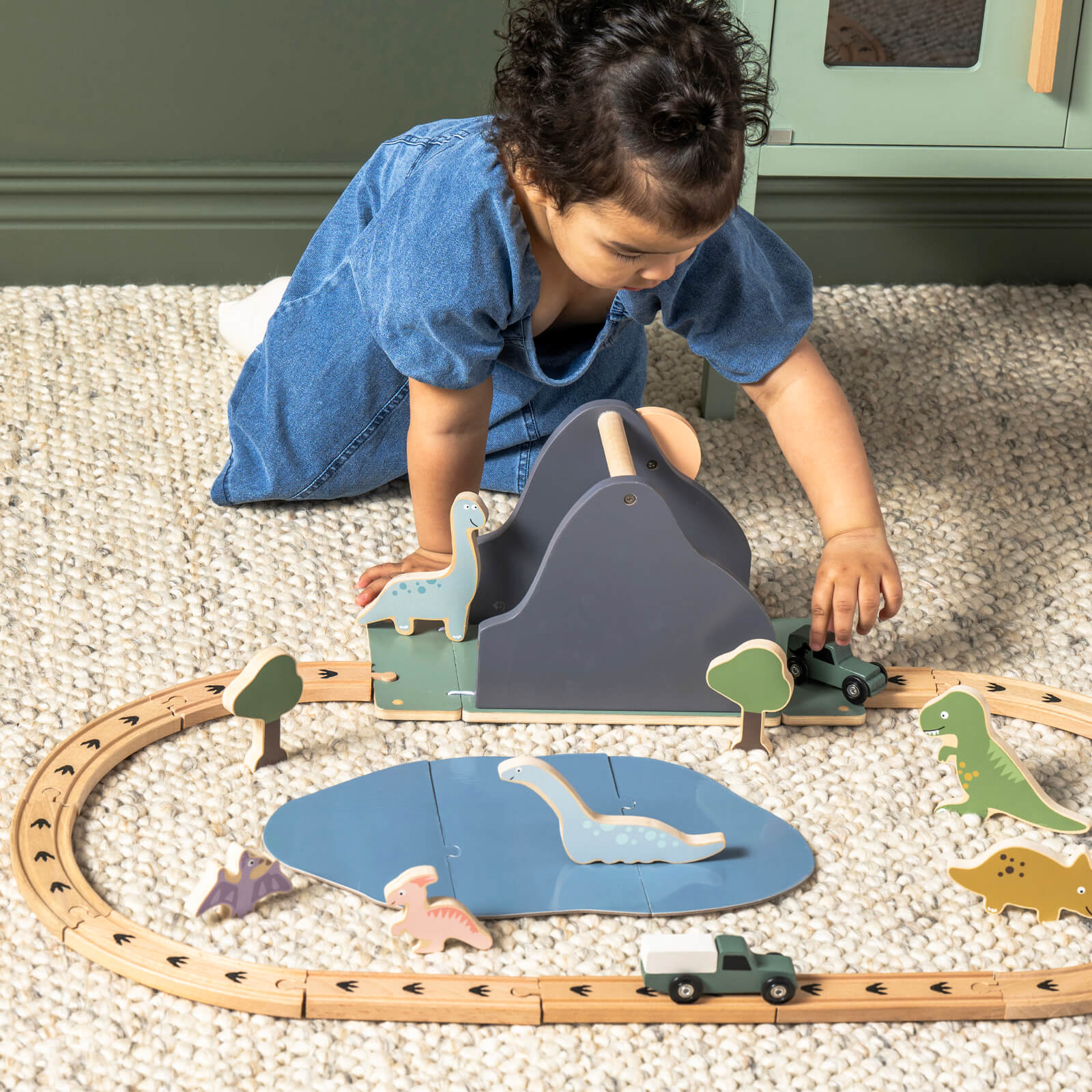 Wooden Car Track – Dino World