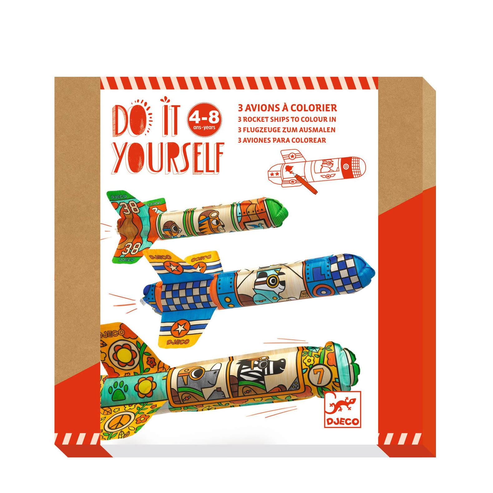 Colour In Craft Set – 3 Blow Up Rockets