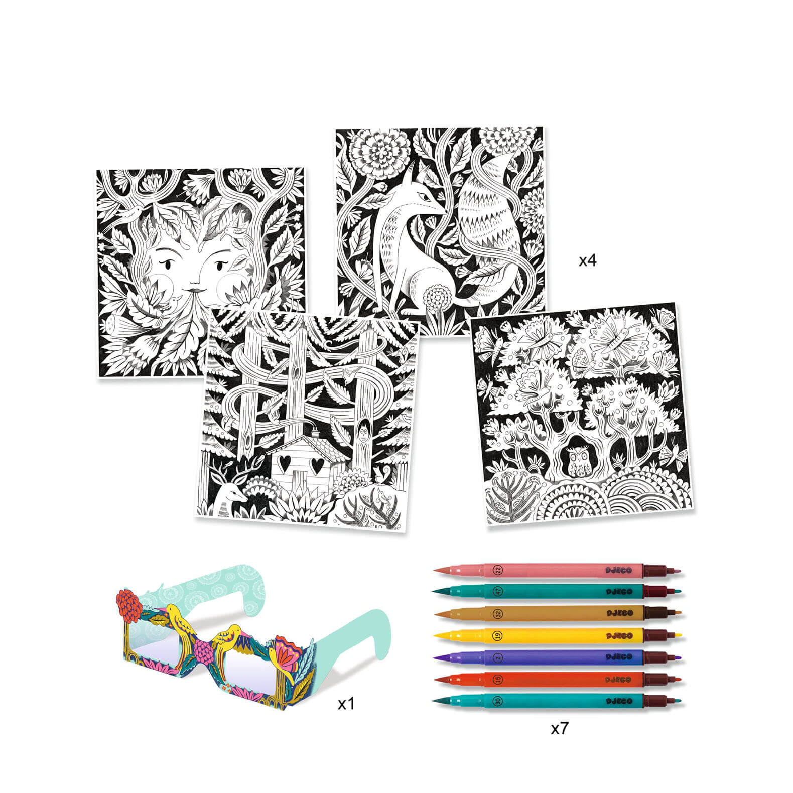 Colour In Craft Set – Fantasy Forest 3D Effect