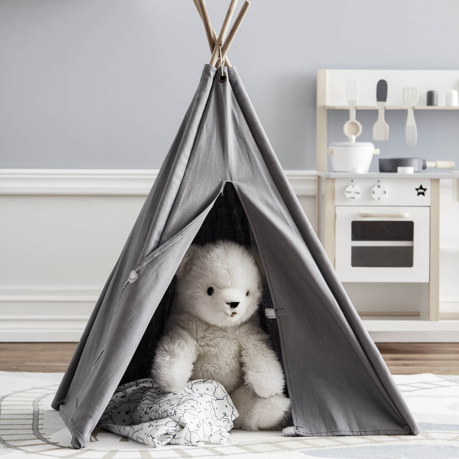 Mini Tipi Tent Grey