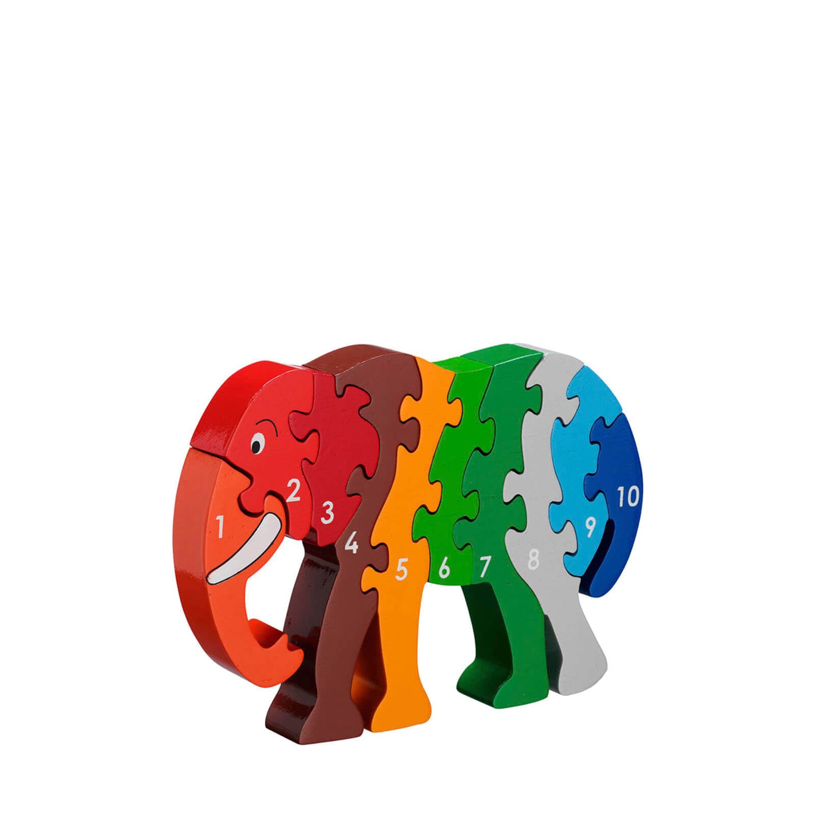 1-10 Wooden Jigsaw – Elephant