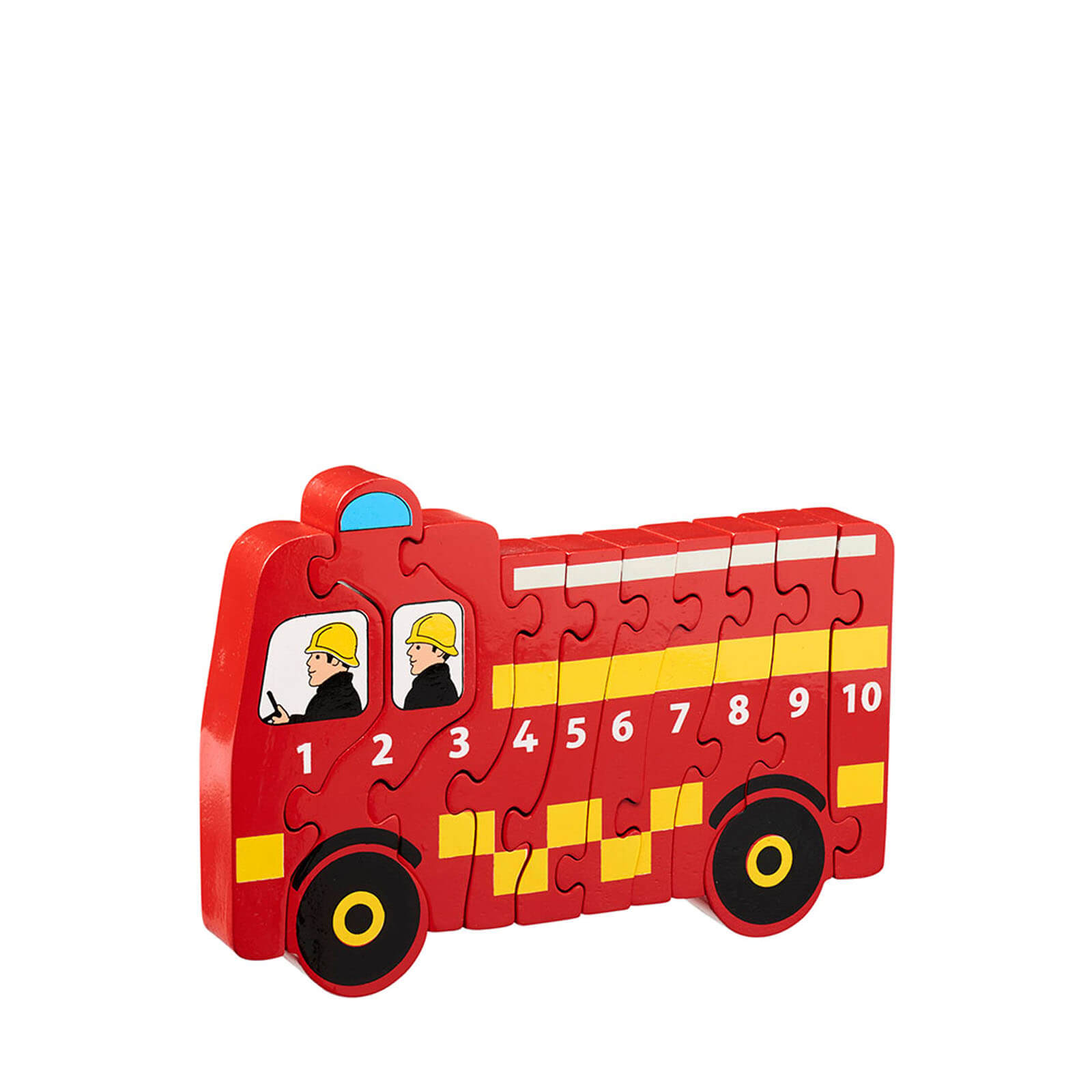 1-10 Wooden Jigsaw – Fire Engine