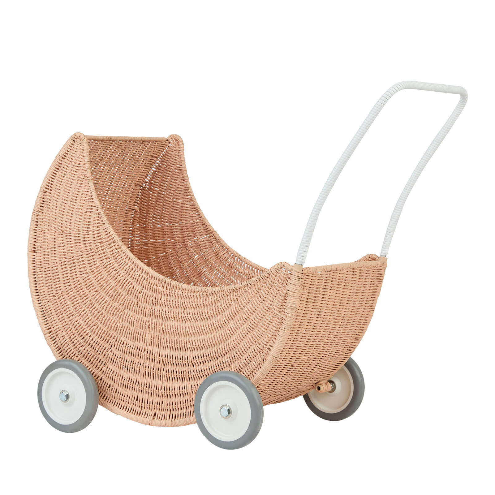 Rattan Moon Stroller – Seashell Pink