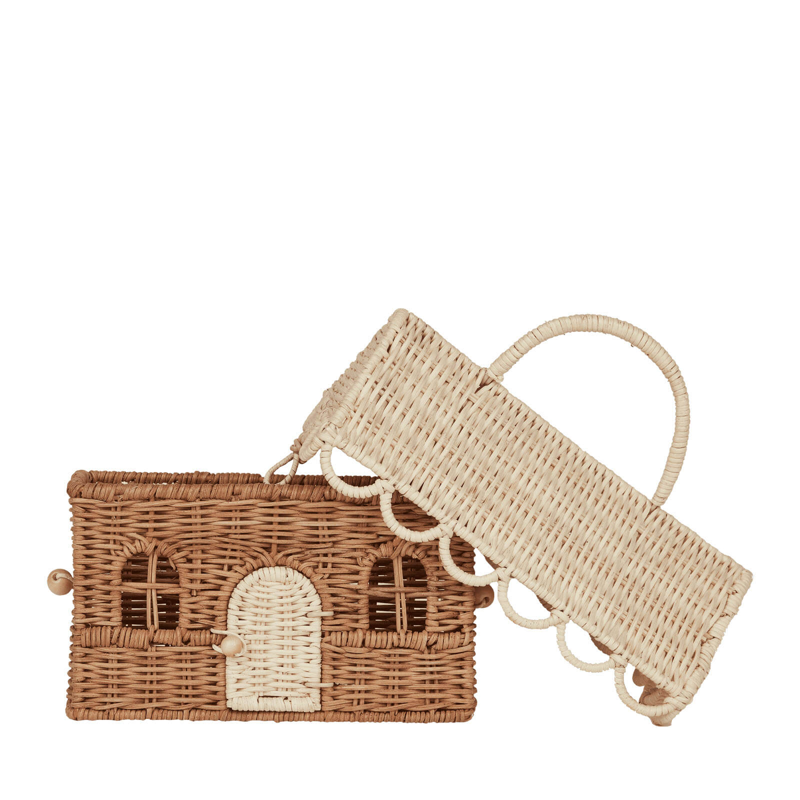 Rattan Gingerbread Casa Clutch – Natural and Straw