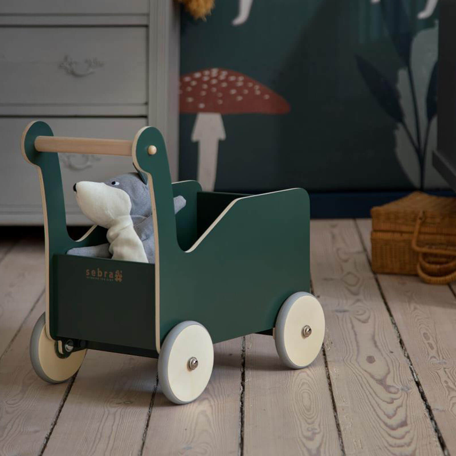 Baby Walker Cart – Bottle Green